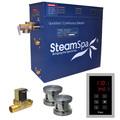 Steamspa Oasis 12 KW Bath Generator with Auto Drain in Brushed Nickel OAT1200BN-A